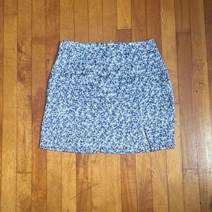 Zara floral satin mini skirt